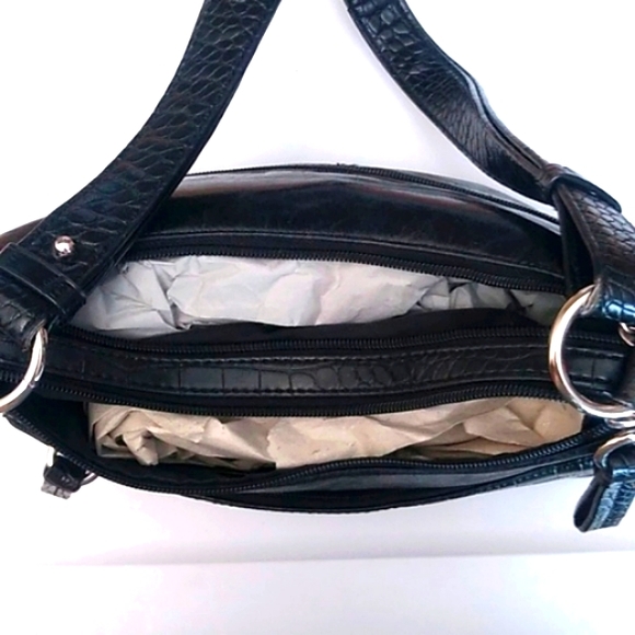 🎉HP🎉Giani Bernini Leather Black Shoulder Bag - Picture 2 of 16